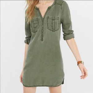 Express olive green tunic dress.